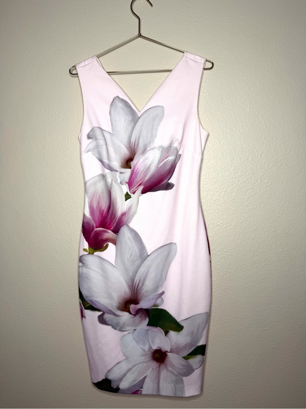 Ted Baker Women's Aviah Magnolia Sheath Bodycon Dress 2 Pink Cocktail Party - Picture 2 of 11